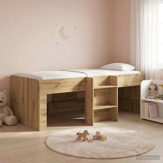 Kinder Hoogslaper Artisanaal eiken 75 x 190 cm Bewerkt hout 3