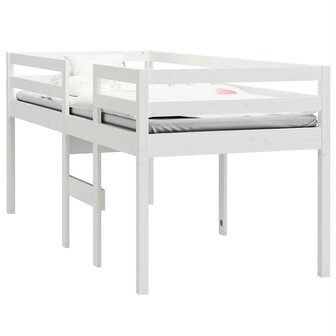 Hoogslaper massief grenenhout wit 90x200 cm 3