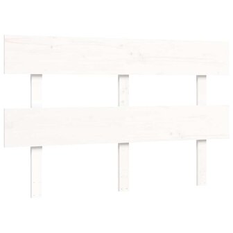 Seniorenbed met hoofdbord massief hout wit 8