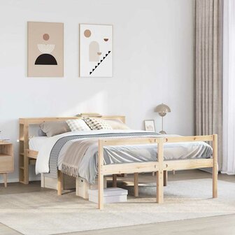 Seniorenbed met hoofdbord massief grenenhout 120x200 cm 1