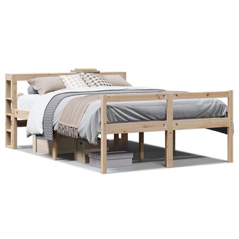 Seniorenbed met hoofdbord massief grenenhout 120x200 cm 2