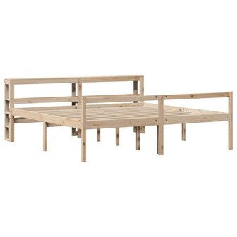 Seniorenbed met hoofdbord massief grenenhout 200x200 cm 3