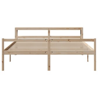Seniorenbed met hoofdbord massief grenenhout 200x200 cm 4