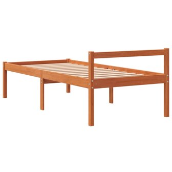 Seniorenbed massief grenenhout wasbruin 90x190 cm 6