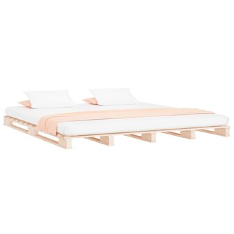 Palletbed massief grenenhout 200x200 cm 3