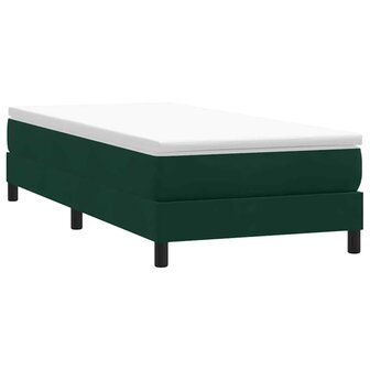 Boxspring zonder matras fluweel donkergroen 80x210 cm 1