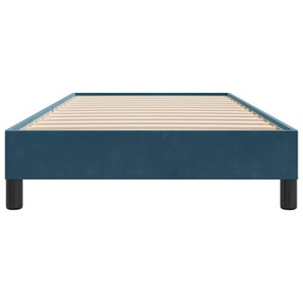 Boxspring zonder matras fluweel donkerblauw 90x210 cm 5