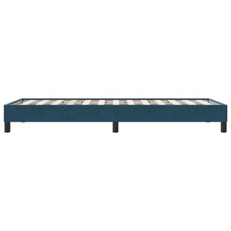 Boxspring zonder matras fluweel donkerblauw 90x210 cm 6