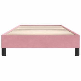 Boxspring zonder matras fluweel roze 90x210 cm 5