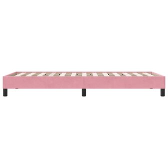 Boxspring zonder matras fluweel roze 90x210 cm 6