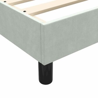 Boxspring zonder matras fluweel lichtgrijs 80x220 cm 8