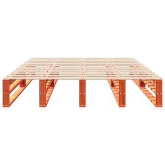Bed met matras massief grenenhout wasbruin 140x190 cm 4