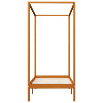 Hemelbedframe massief grenenhout honingbruin 100x200 cm 3