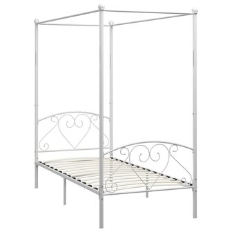 Hemelbedframe metaal wit 90x200 cm  2