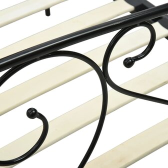 Hemelbedframe metaal zwart 140x200 cm  5