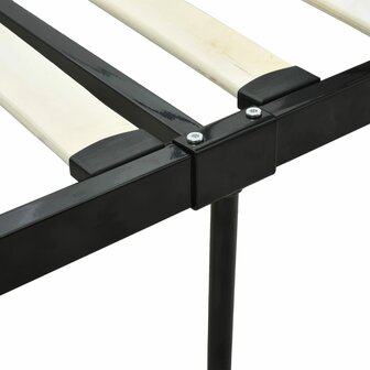 Hemelbedframe metaal zwart 140x200 cm  6