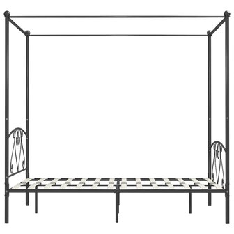 Hemelbedframe metaal grijs 160x200 cm  4