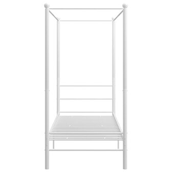Hemelbedframe metaal wit 100x200 cm 3