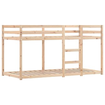 Stapelbed met gordijnen 80x200 cm massief grenenhout blauw 8