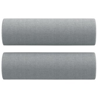 2-delige Loungeset met kussens stof lichtgrijs 5