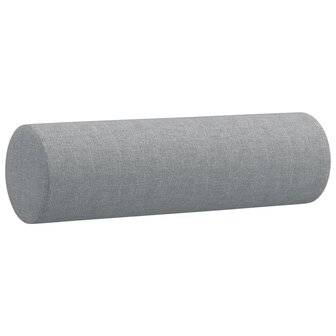 2-delige Loungeset met kussens stof lichtgrijs 6