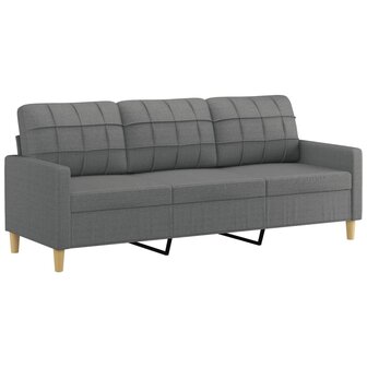 2-delige Loungeset met kussens stof donkergrijs 4