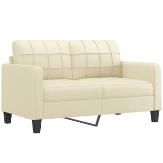 2-delige Loungeset met kussens kunstleer cr&amp;egrave;me 4