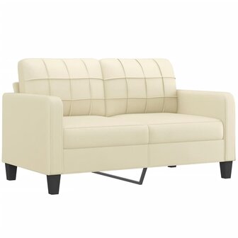 2-delige Loungeset met kussens kunstleer cr&amp;egrave;mekleurig 4