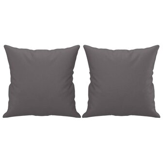2-delige Loungeset met kussens kunstleer grijs 5