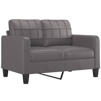 2-delige Loungeset met kussens kunstleer grijs 3