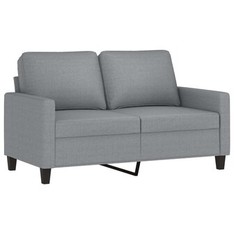 2-delige Loungeset met kussens stof lichtgrijs 3