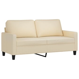 2-delige Loungeset met kussens stof cr&amp;egrave;mekleurig 4