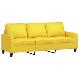 2-delige Loungeset met kussens stof lichtgeel 4