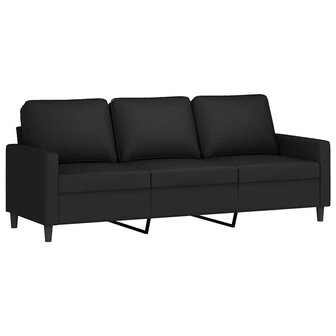 2-delige Loungeset met kussens fluweel zwart 4