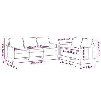 2-delige Loungeset met kussens fluweel zwart 7
