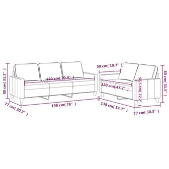 2-delige Loungeset met kussens fluweel geel 7