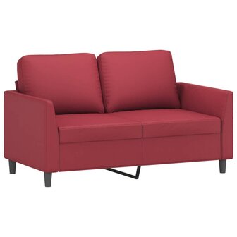 2-delige Loungeset met kussens kunstleer wijnrood 3