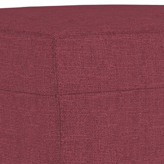 3-delige Loungeset stof wijnrood 7