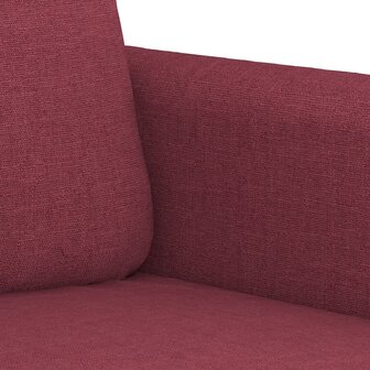 2-delige Loungeset met kussens stof wijnrood 5