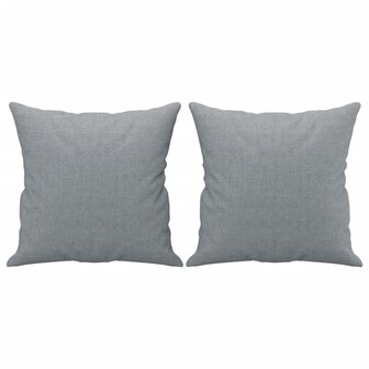 2-delige Loungeset met kussens stof lichtgrijs 6