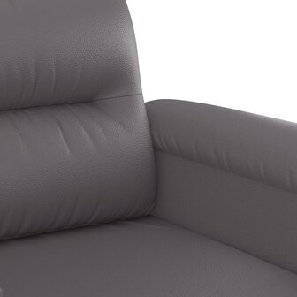 2-delige Loungeset met kussens kunstleer grijs 5