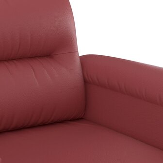 2-delige Loungeset met kussens kunstleer wijnrood 5