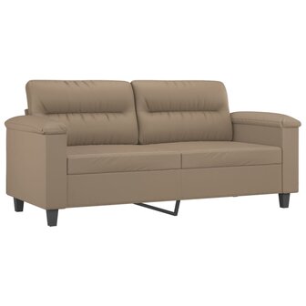 2-delige Loungeset met kussens kunstleer cappuccino 4