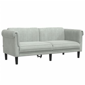 2-delige Loungeset fluweel lichtgrijs 4