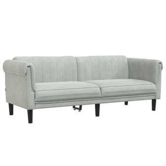2-delige Loungeset fluweel lichtgrijs 5