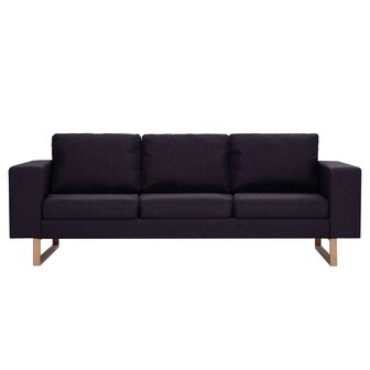 Driezitsbank stof zwart 3