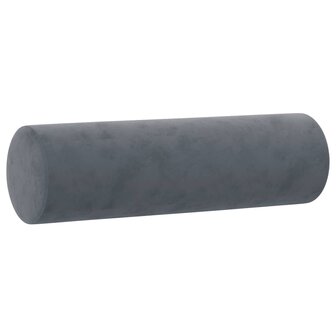 Driezitsbank met sierkussens 180 cm fluweel donkergrijs 6