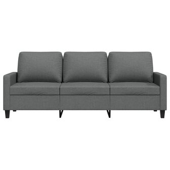 Driezitsbank 180 cm stof donkergrijs 4