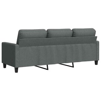 Driezitsbank 180 cm stof donkergrijs 6