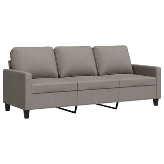 Driezitsbank 180 cm stof taupe 2